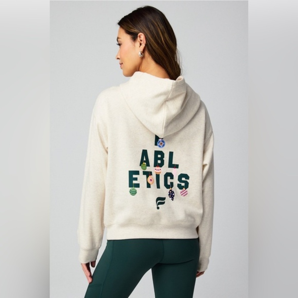 Fabletics || Cozy Fleece Hoodie Bone Heather/Fabletics (M)